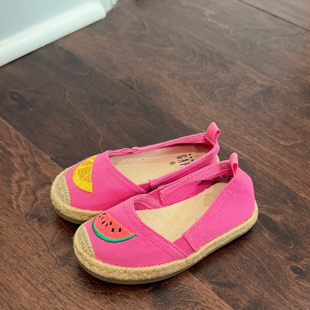 NEW GAP Baby Girls Espadrilles Shoes Slip On Casual Party Cute Summer Luau Pink